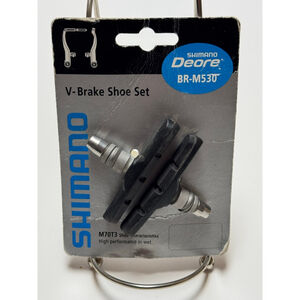 New Shimano BR-M330 S65T Shoe and Nut Set for V-Brakes (Y8GP9804A10A) Black NEW